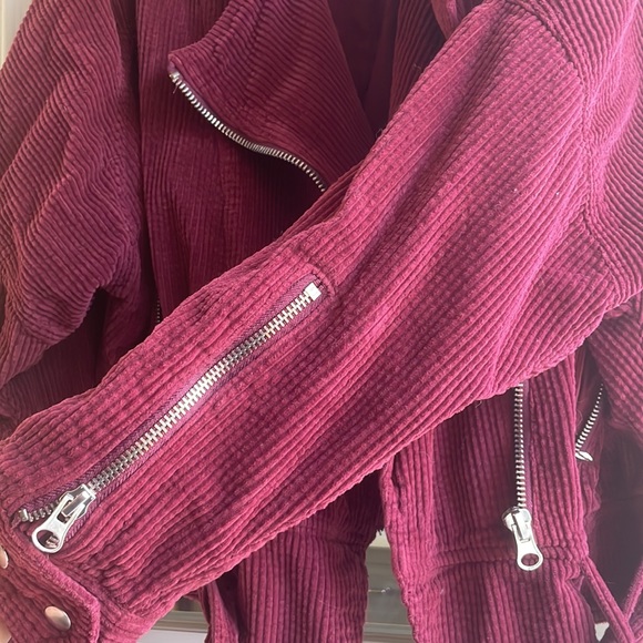 Free People Red Corduroy Jacket - Picture 3 of 4